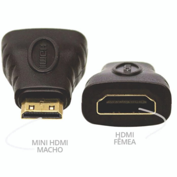 Adaptador Mini HDMI Fêmea Para Mini HDMI Macho EXBOM - 01221