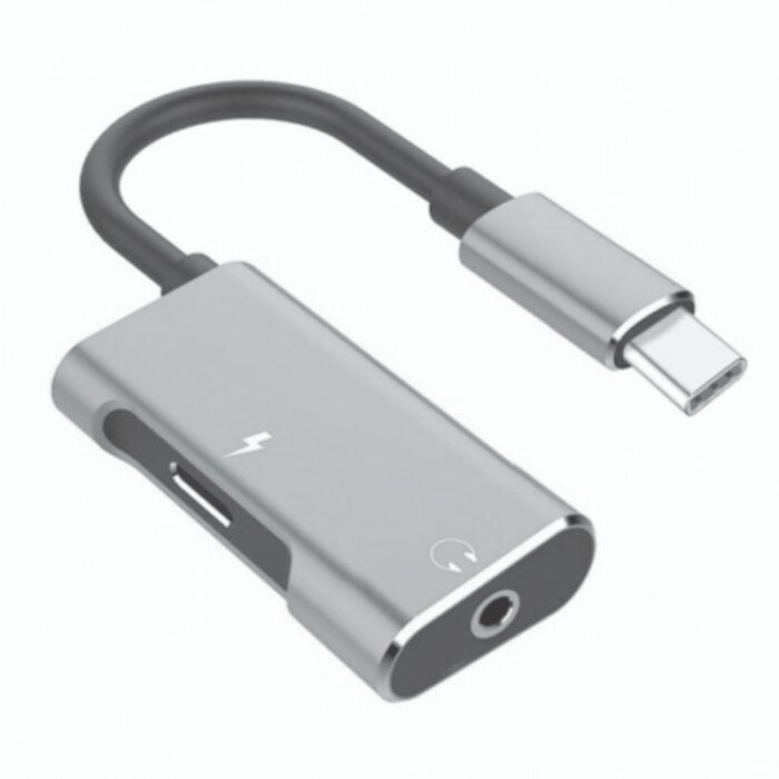Adaptador Tipo C e P2 Carregamento e Áudio SUMEXR - SX-ZJ23 - Prata - Image 2