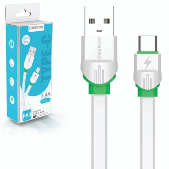 Cabo Carregador Type-C x Usb 1 Metro para Celular OBERON - OR-CO08-C