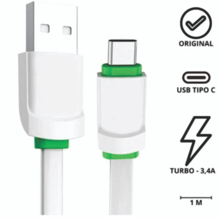 Cabo Carregador Type-C x Usb 1 Metro para Celular OBERON - OR-CO08-C - Image 2