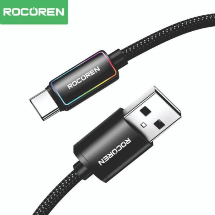 Cabo Tipo C Turbo 3A Rocoren Micai Series RGB USB 1M - RCXCAT-MC01 - Image 2