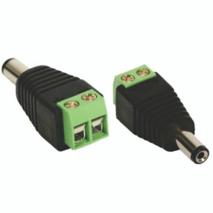 Conector De Alimentação P4 Macho Para Câmera CFTV Com Borne Exbom - 01229